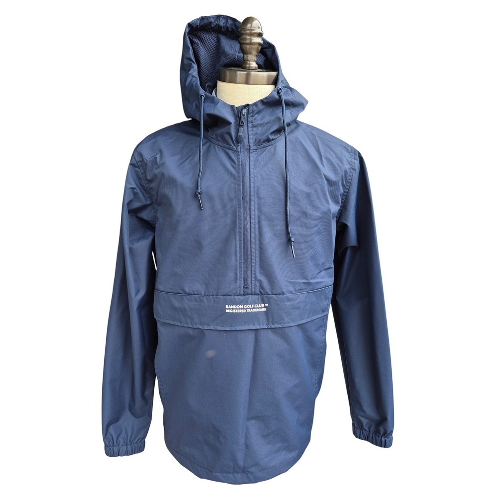 Random Golf Club Mens Navy Blue Quarter Zip Anorak Windbreaker Jacket RGC Logo